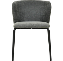 Chaise avec revêtement en tissu et structure en métal