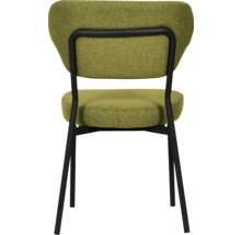 Chaise rembourrée avec cadre en métal noir