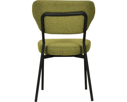 Chaise rembourrée avec cadre en métal noir