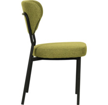Chaise avec revêtement en tissu et structure en métal