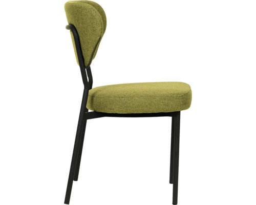 Chaise avec revêtement en tissu et structure en métal