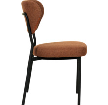 Chaise avec revêtement en tissu et structure en métal