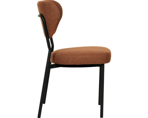Chaise avec revêtement en tissu et structure en métal