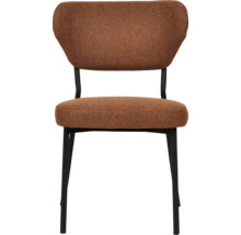 Chaise avec revêtement en tissu et pieds en métal