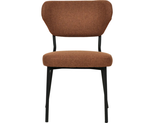 Chaise avec revêtement en tissu et pieds en métal