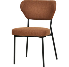 Chaise avec revêtement en tissu et cadre en métal