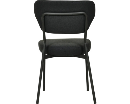 Chaise avec revêtement en tissu et structure en métal