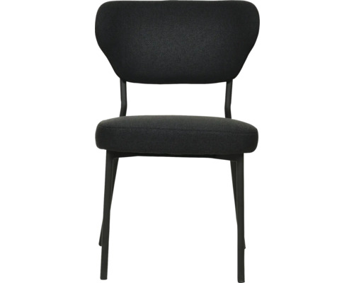 Chaise avec revêtement en tissu et pieds en métal