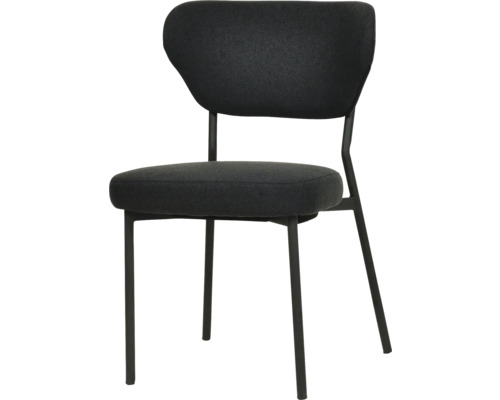 Chaise avec revêtement en tissu et structure en métal