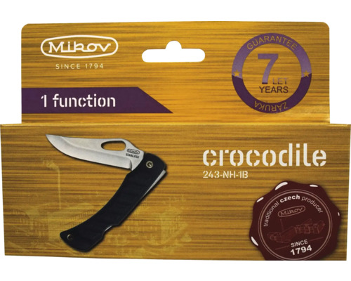 Mikrov Klappmesser Krokodil in Verpackung