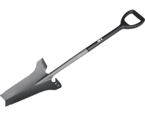 Gartenspaten mit Sägezahnung