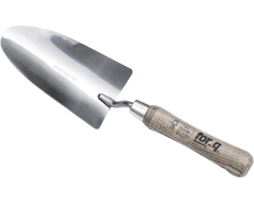 Transplantoir en acier inoxydable avec manche en bois de la marque for-q