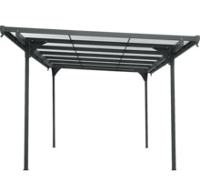 Pergola de terrasse autoportante avec toit transparent