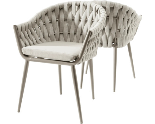 Fauteuil de jardin Destiny MOLINO 61 x 59 x 81 cm beige crème