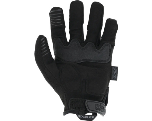 Schwarzer Arbeitshandschuh mit verstärkten Fingern