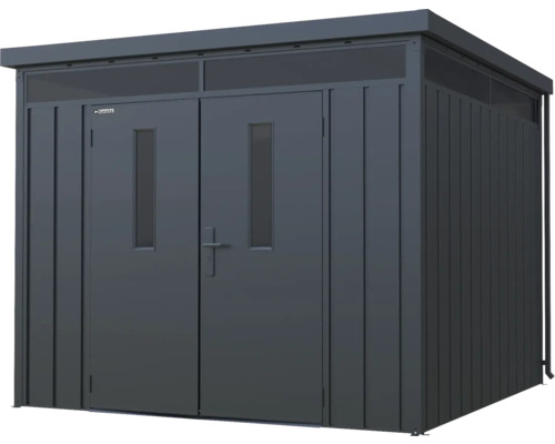 Abri de jardin avec double porte et fenêtres