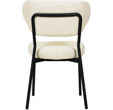 Chaise avec revêtement en tissu et structure en métal