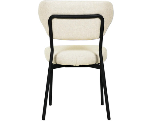 Chaise avec revêtement en tissu et structure en métal