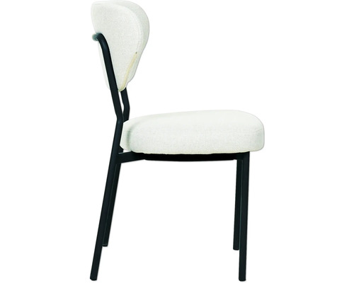 Chaise rembourrée avec structure en métal