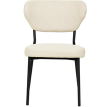 Chaise avec revêtement en tissu et pieds en métal
