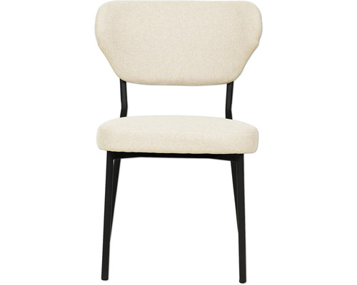 Chaise avec revêtement en tissu et pieds en métal