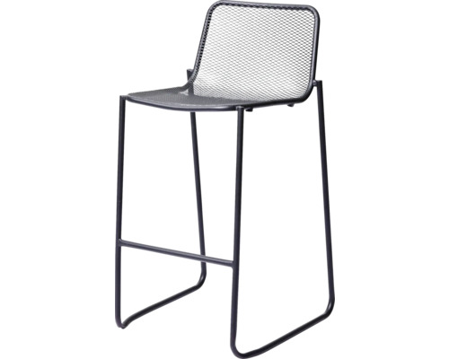 Barhocker aus Metall mit Gitterstruktur