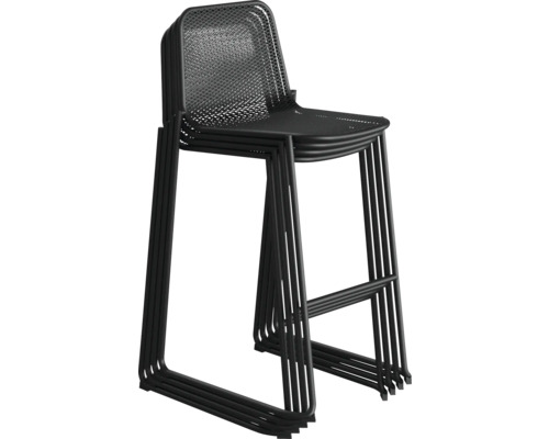 Stapelbare Barhocker aus Metallgitter