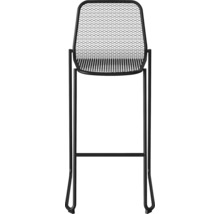 Tabouret de bar en métal avec motif de grille