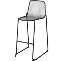 Tabouret de bar en métal avec motif grillagé sur l''assise et le dossier