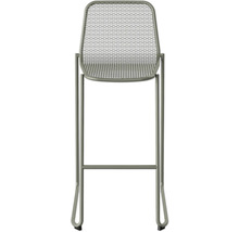 Tabouret de bar en métal avec dossier et repose-pieds