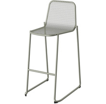 Tabouret de bar en métal avec dossier et repose-pieds