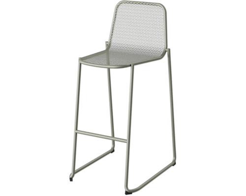 Tabouret de bar en métal avec dossier et repose-pieds