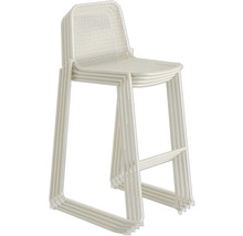 Tabourets de bar empilés en métal avec motif en maille