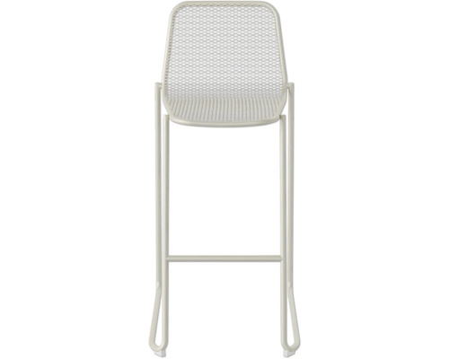 Barhocker mit Rückenlehne aus Metallgitter