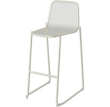 Tabouret de bar en métal avec dossier et repose-pieds