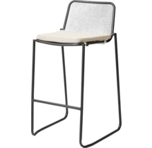 Barhocker mit Netzrückenlehne und Sitzkissen