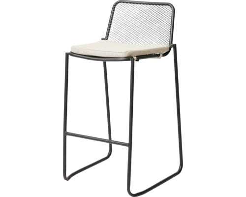 Barhocker mit Netzrückenlehne und Sitzkissen