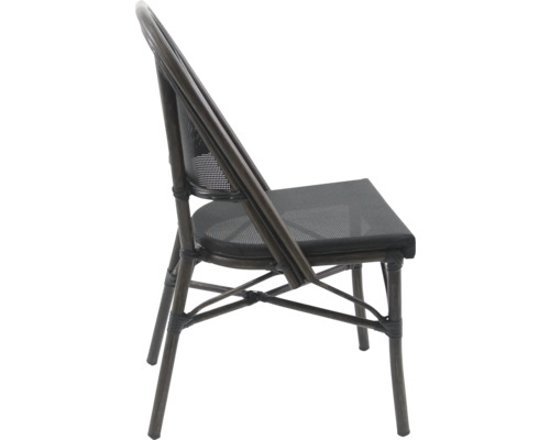 Chaise de jardin en rotin avec assise en maille
