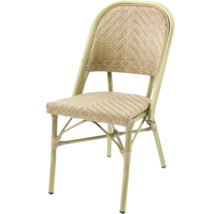 Chaise en rotin avec assise et dossier tressés
