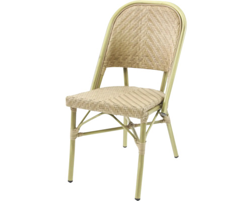 Chaise en rotin avec assise et dossier tressés