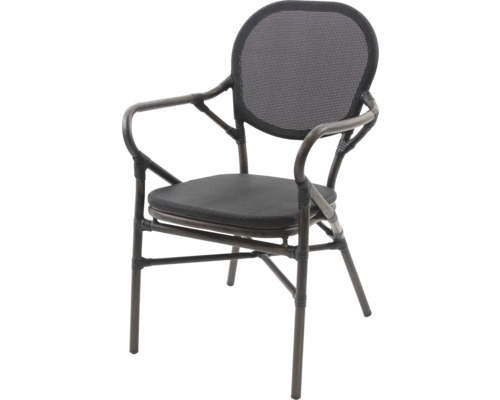 Chaise de jardin avec accoudoirs et structure en filet