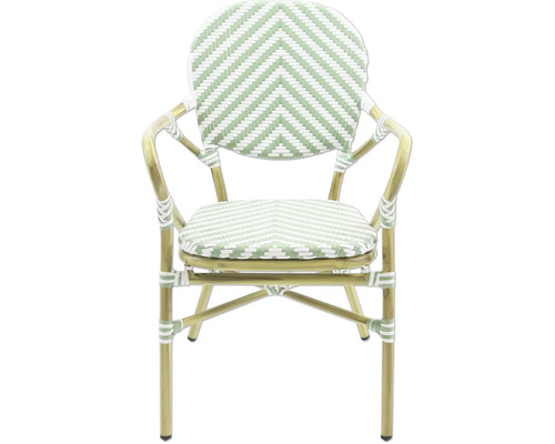 Chaise de bistrot avec accoudoir, aspect rotin