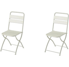 Deux chaises pliantes en métal pour le jardin