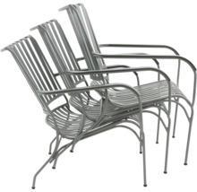 Chaises de jardin empilables en métal