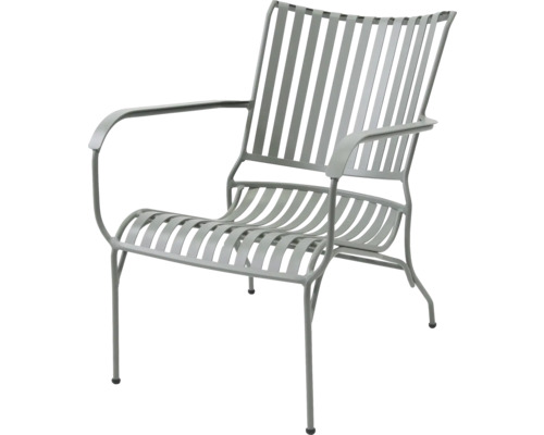 Chaise de jardin en métal avec accoudoirs