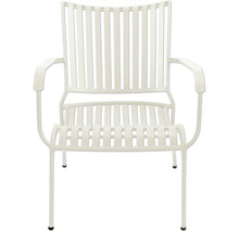 Fauteuil de jardin avec accoudoirs en métal