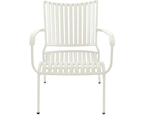 Fauteuil de jardin avec accoudoirs en métal