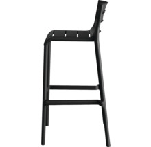 Tabouret de bar noir en métal