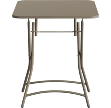 Table pliante avec plateau rectangulaire et structure métallique