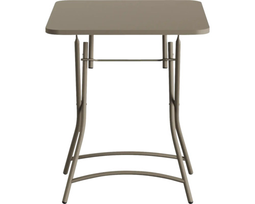 Table pliante avec plateau rectangulaire et structure métallique